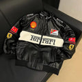 Vintage-style Ferrari Formula 1 racing bomber jacket