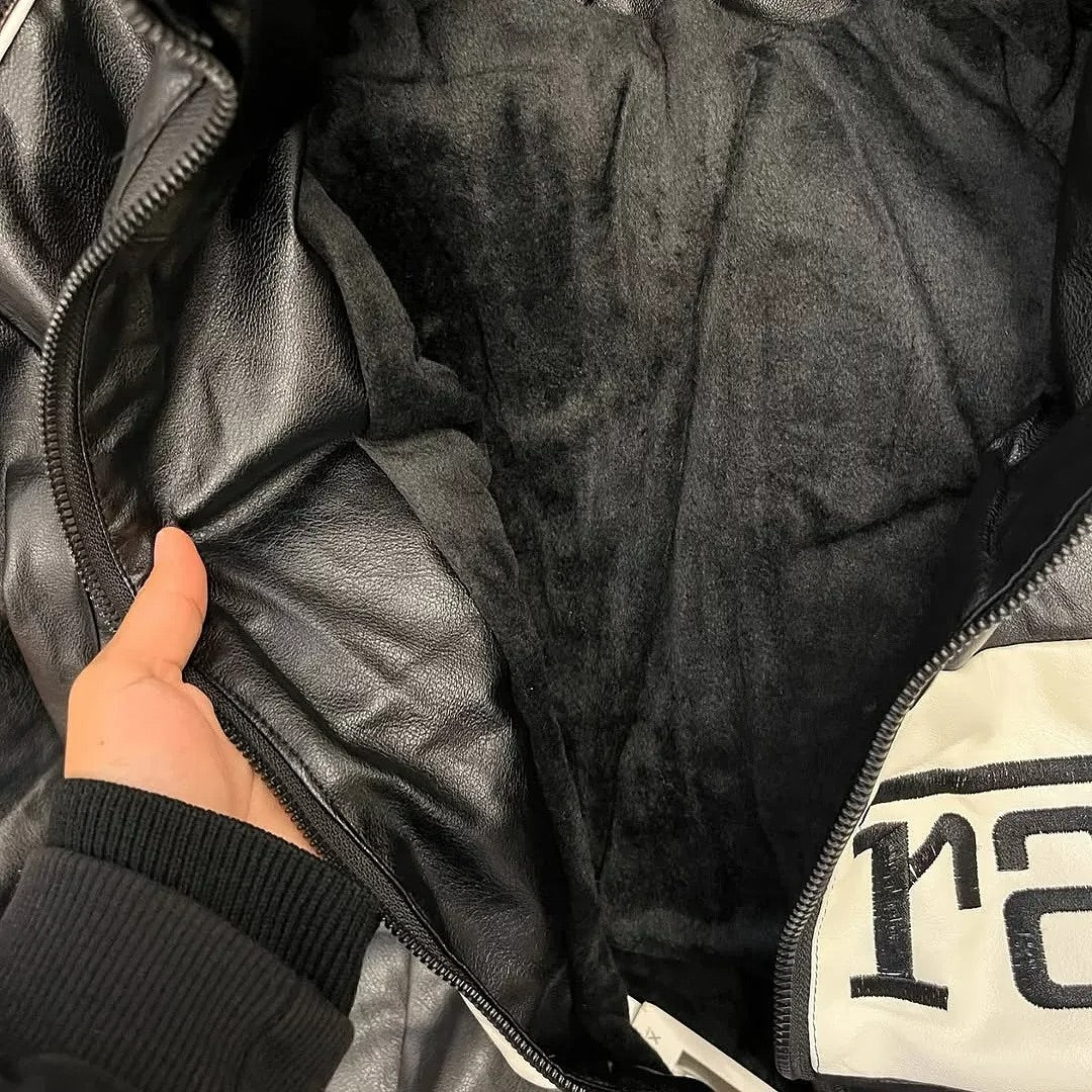 Vintage-style Ferrari Formula 1 racing bomber jacket