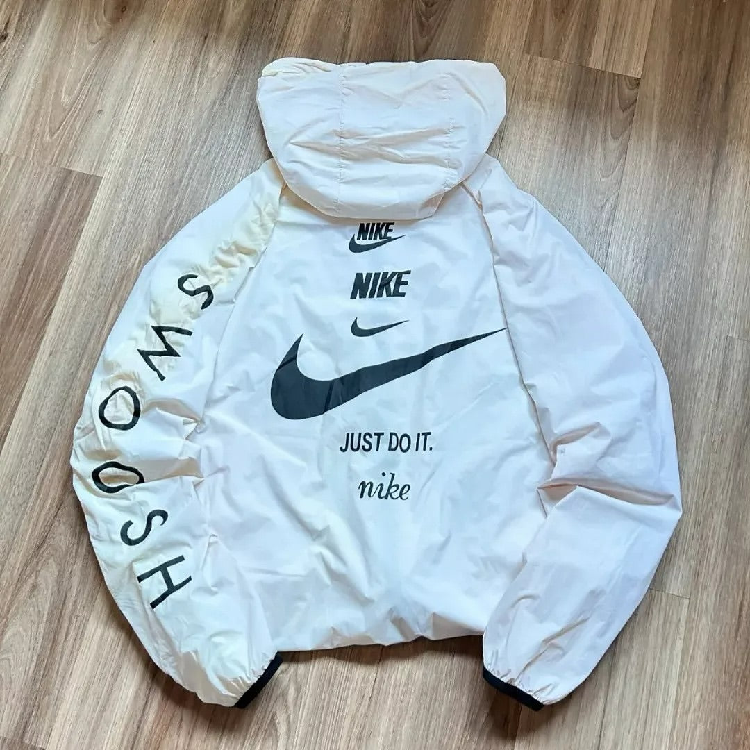 Vintage-style Nike hooded windbreaker jacket