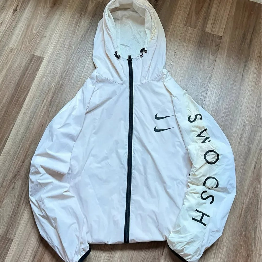 Vintage-style Nike hooded windbreaker jacket