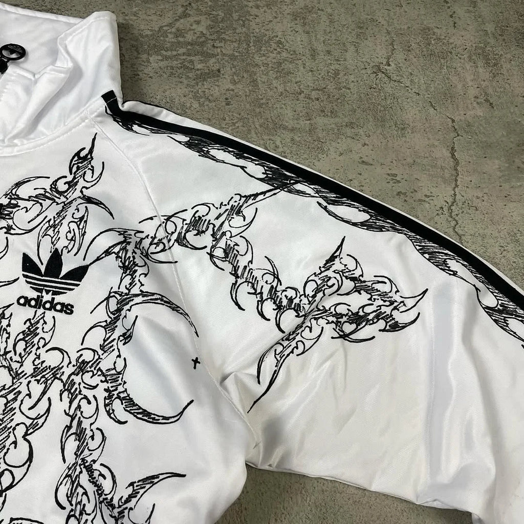 Urban Fusion: Graphic Frog Closure Track Jacket