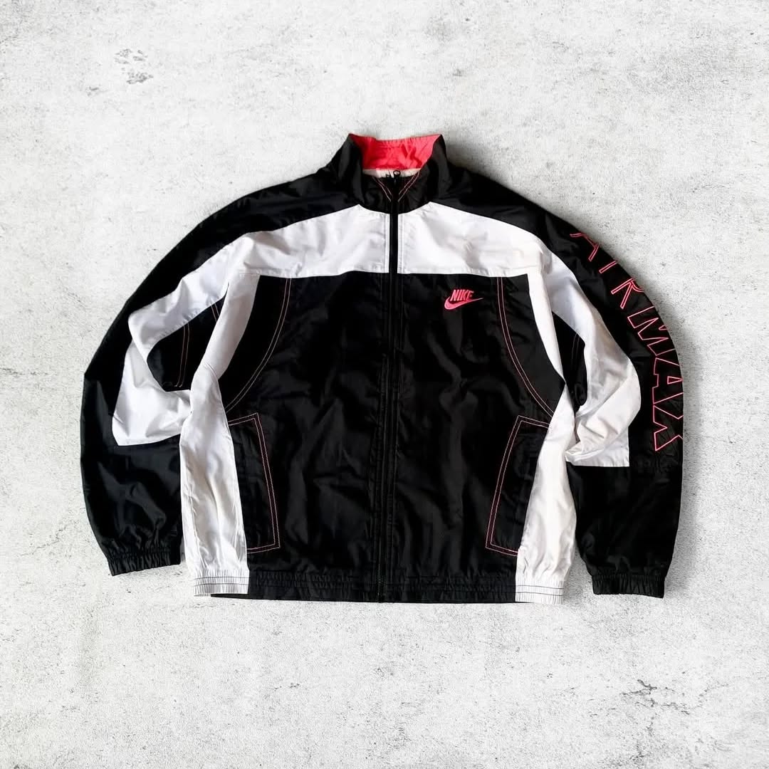 vintage-style Nike Air Max windbreaker jacket