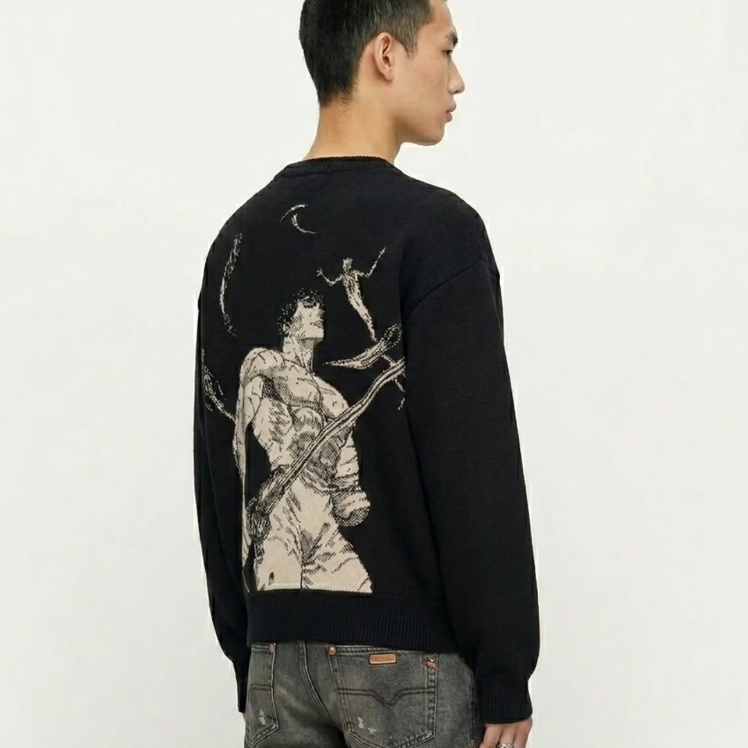 graphic streetwear crewneck sweater