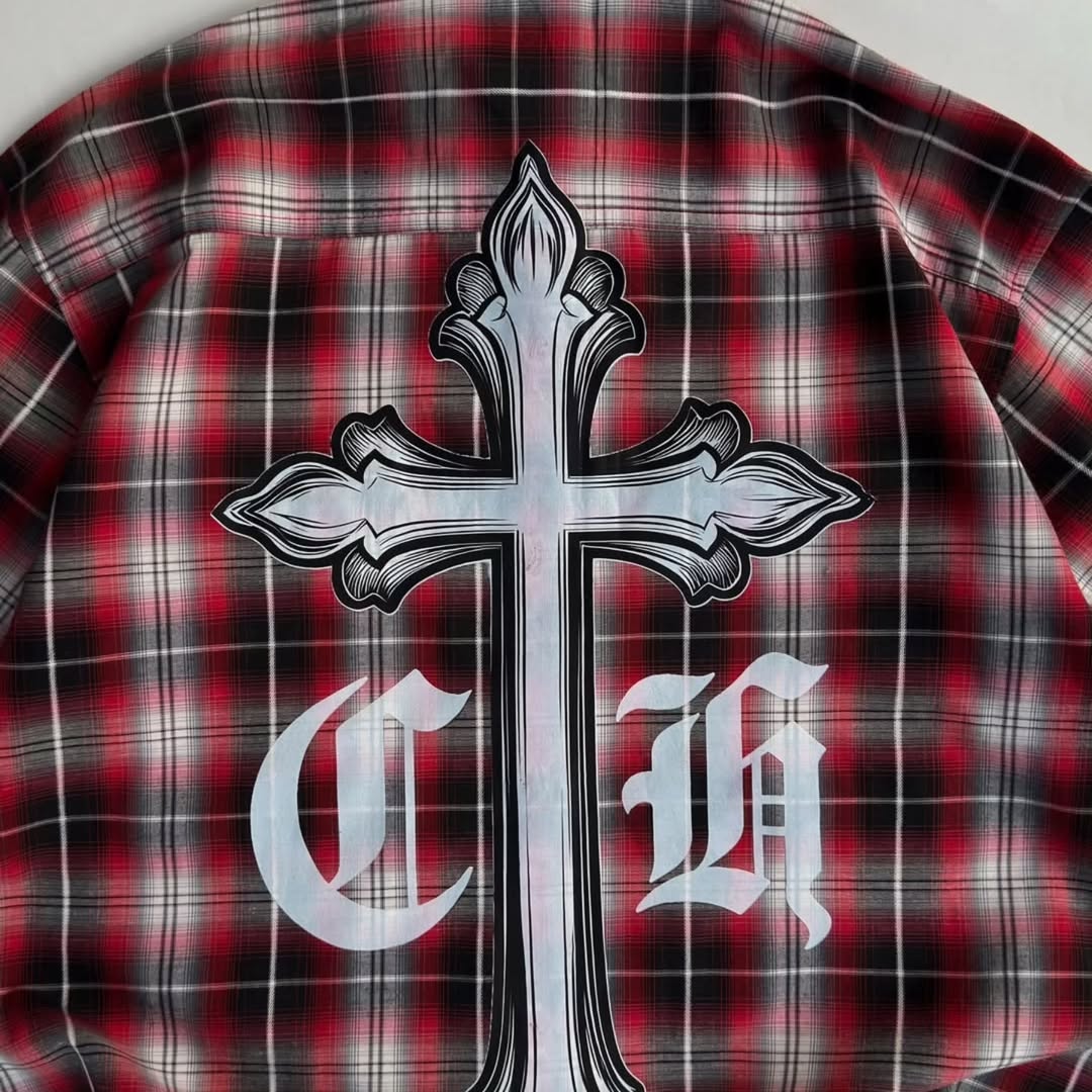 custom short-sleeve flannel shirt