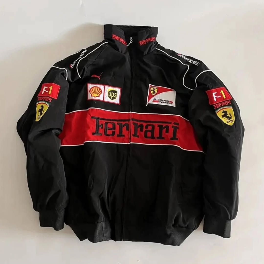 The Ferrari F1 Racing Jacket (Black and Red)