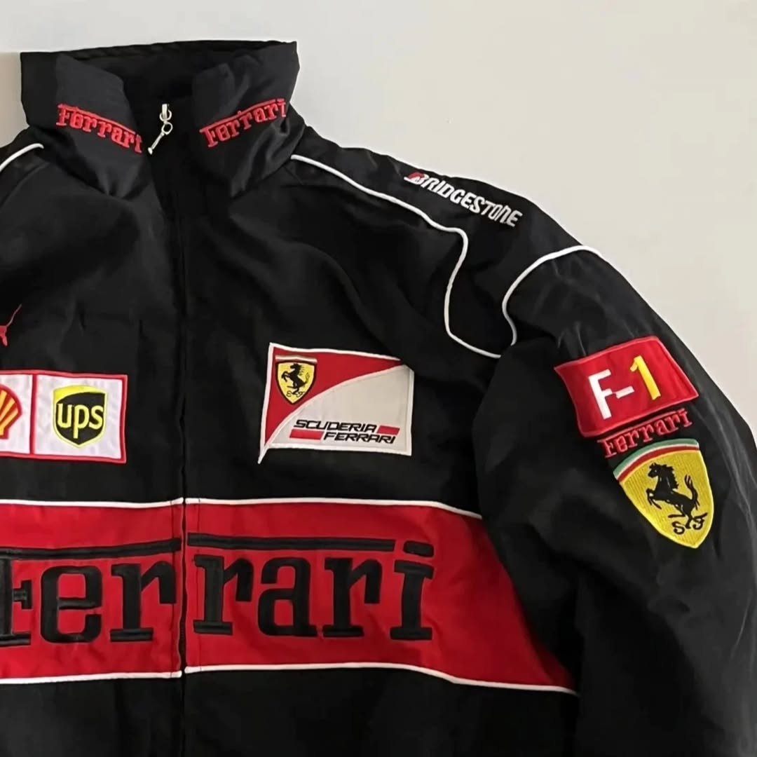 The Ferrari F1 Racing Jacket (Black and Red)