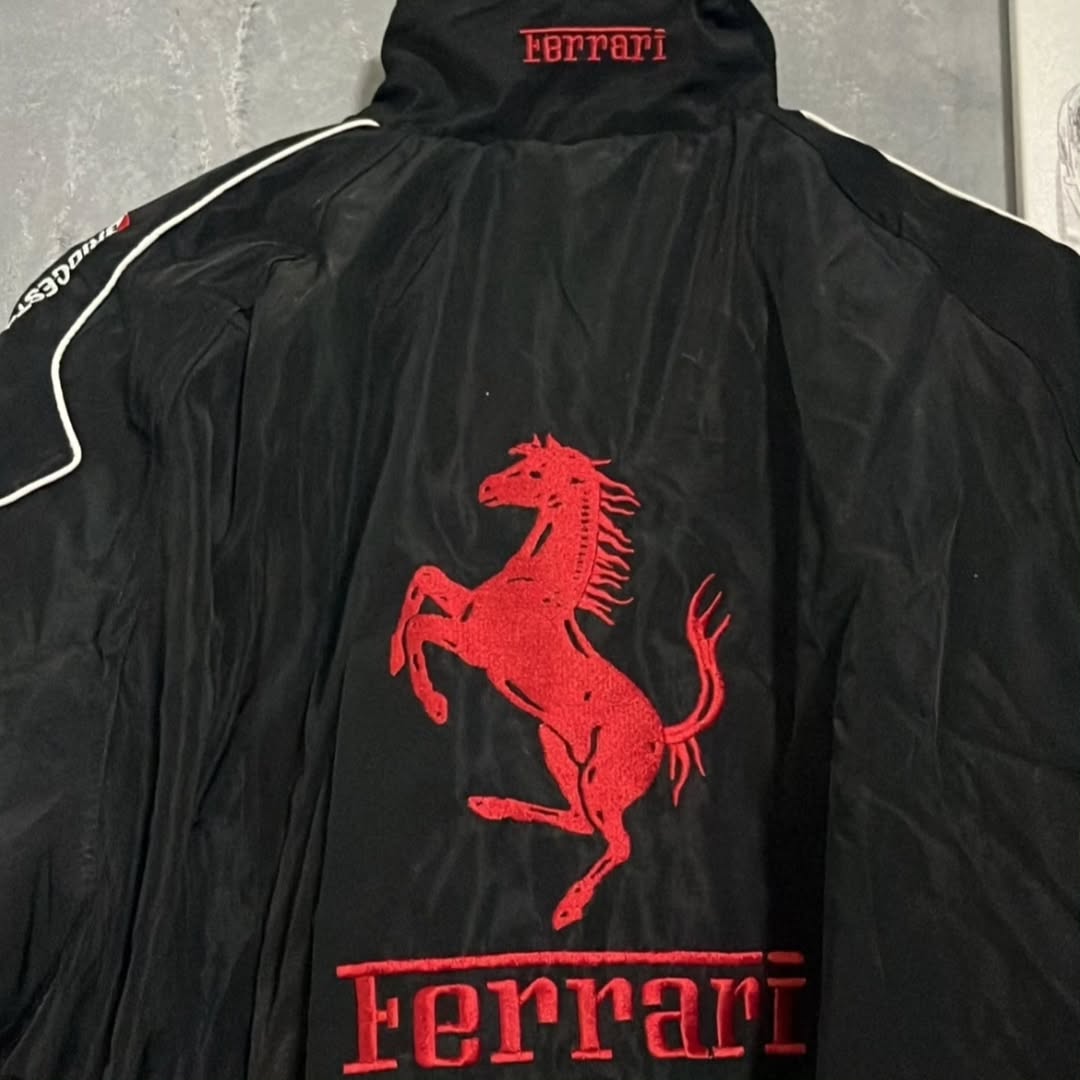 The Ferrari F1 Racing Jacket (Black and Red)