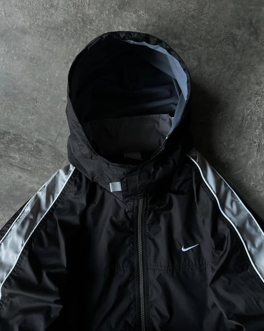 The Black & Grey Retro Piping Windbreaker