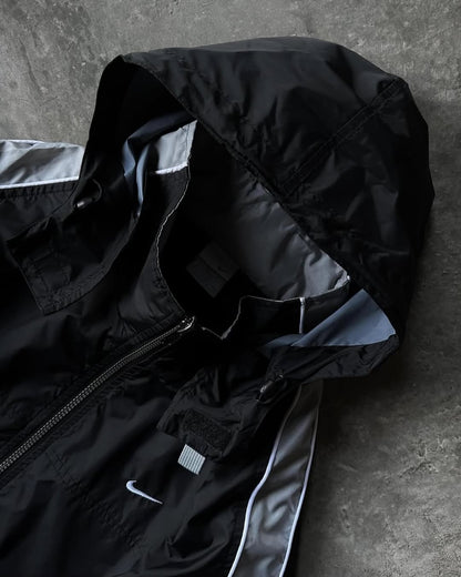 The Black & Grey Retro Piping Windbreaker