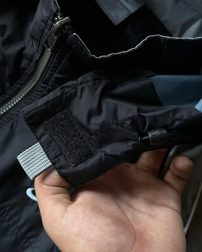 The Black & Grey Retro Piping Windbreaker