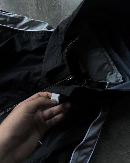 The Black & Grey Retro Piping Windbreaker